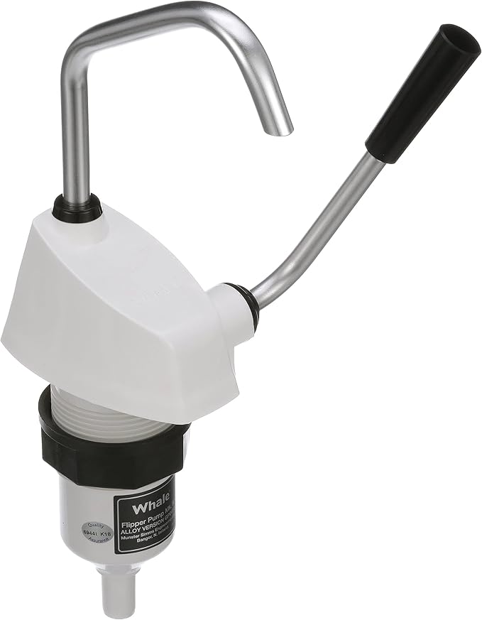 Whale Flipper Pump Mk 4 Hand-Operated Galley Water Pump, GP0418 | 1/2-Inch Flexible Hose Connection, Fresh or Saltwater, Up to 1.9 GPM