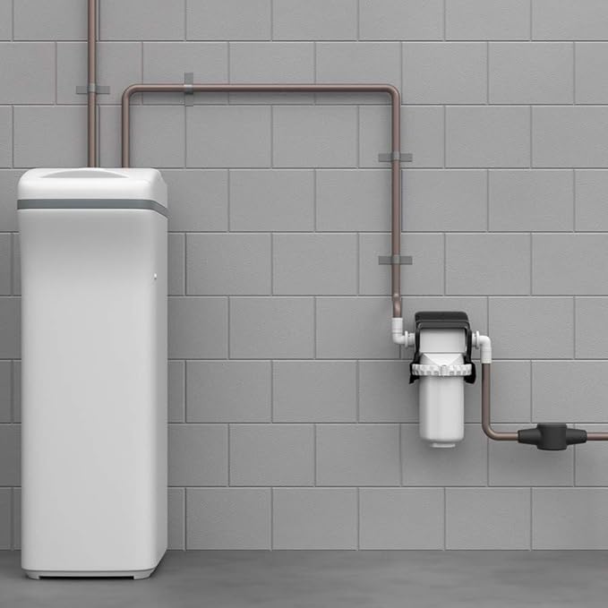 EcoPure EPWHE Whole Home Pivotal Water Filtration System – Reduces Sediment & Chlorine Taste & Odor – Installs on Main Water Line – 6-Month Filter Included – Tool-Free, Mess-Free Changes