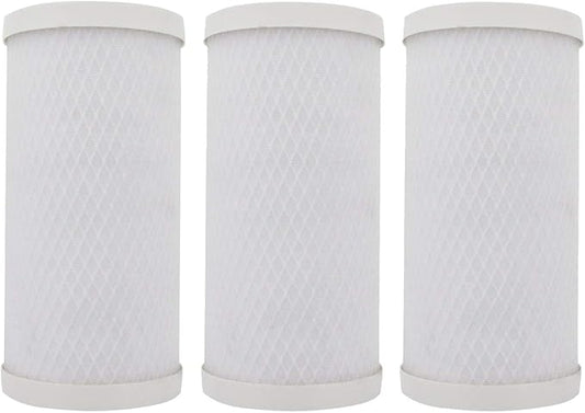 Tier1 0.5 Micron 10 x 4.5 Water Filter | Whole House Carbon Block Filter Replacement Cartridge | Replacement for Pentek CBC-BB, FLOPLUS-10BB, CBC-10BB, 155170-43 | 4.5 x 10 Water Filter (3-Pack)