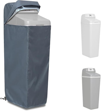 Water Softener Cover for WHES30E/WHES40E Grain Softener, Openable top Easy to use Removal-free installation for UV Dust protection of Water Softener Housings Outdoor or indoor (Grey)