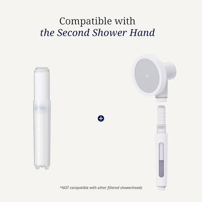 SecondShower Clinically Proven Filter for Skin Health, Removes 99% of Chlorine & Chloramine, NSF Certified Filtration for Hard Water, Eco Friendly Natural Vitamin C Shower Filter (3 Pack)