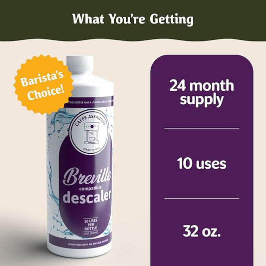 Breville Descaler (10 Uses) Specially Formulated to Descale and Clean Your Breville Espresso Machine Carbon Friendly Descaling Kit 2.5 Year Supply