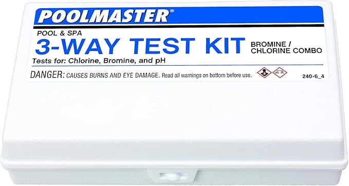 Poolmaster 22240 3-Way Swimming Pool or Spa Water Test Kit with Case