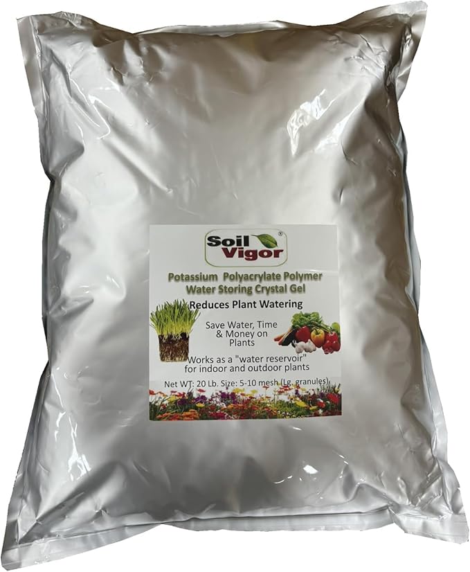 Commercial Grade Super Absorbent Polymer Potassium Based Water Crystal (20 Pound)