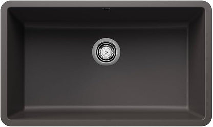 Precis 30in. Single Bowl Kitchen Sink, Cinder