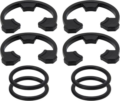 (4+4PCS) 3/4" Water Softener Clip and O-Ring Kit Compatible with GE Kenmore Eco Pure Eco Water Softener, Replace Parts for 7116713 and 7170288