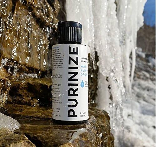 The Best and Only Patented Natural Water Purifying Solution - Chemical Free Camping and Survival Water Purification (2 oz)