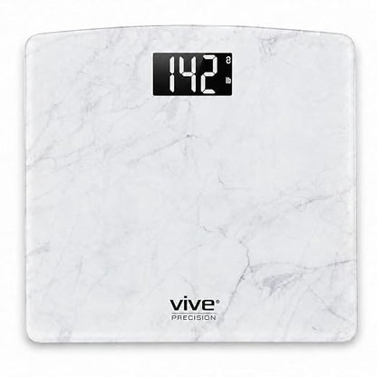 Vive Smart Body Weight Scale (550lbs Capacity) - Heavy Duty Bariatric Digital Scale for BMI - Plus Size, Large Display - Bathroom Device for Health Extra Wide Base & Smartphone Connectivity
