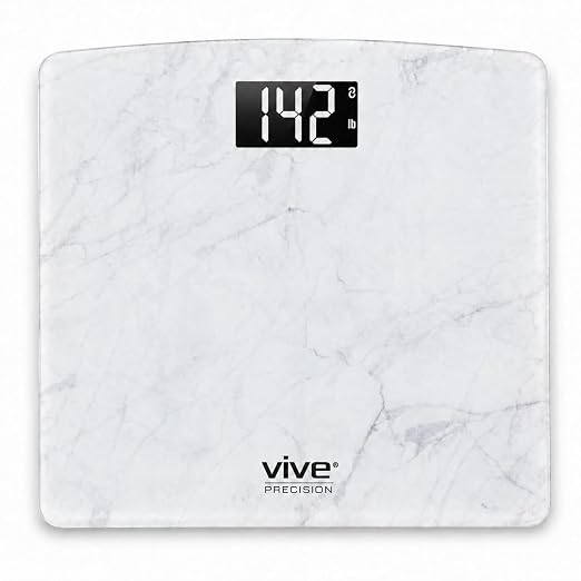 Vive Smart Body Weight Scale (550lbs Capacity) - Heavy Duty Bariatric Digital Scale for BMI - Plus Size, Large Display - Bathroom Device for Health Extra Wide Base & Smartphone Connectivity
