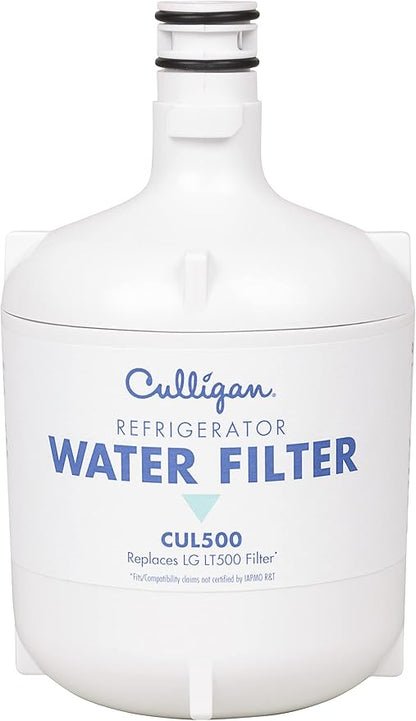 Culligan CUL500 Refrigerator Water Filter Replacement for LG Water Filter (LT500P) Replace Every 6 Months Pack of 1