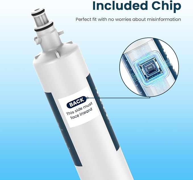 Crystala Filters Replacement for GE® RPWFE, RPWF (with CHIP) Refrigerator Water Filter, Compatible with WSG-4, WF277, GFE28GMKES, PFE28KBLTS, GYE22HMKES, DFE28JSKSS, GFE28GYNFS, GFD28GYNFS, 1 Pack | Compatible with GFE28GYNFS, GFE28GELDS, PFE28KELDS, P...