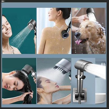 Filtered Shower Head with Handheld,ion High Pressure 4 Spray Mode Showerhead with Filters,Water Softener Filters Beads for Hard Water - Remove Chlorine - Reduces Dry Itchy Skin