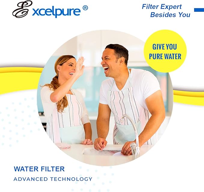 EXCELPURE 5 Micron 10"x2.5" Whole House String Wound Sediment Filter for Well Water, Replacement Cartridge for Universal 10 inch RO System, WP-5, Aqua-Pure AP110, CFS110, Culligan P5, CW-MF, 4PACK