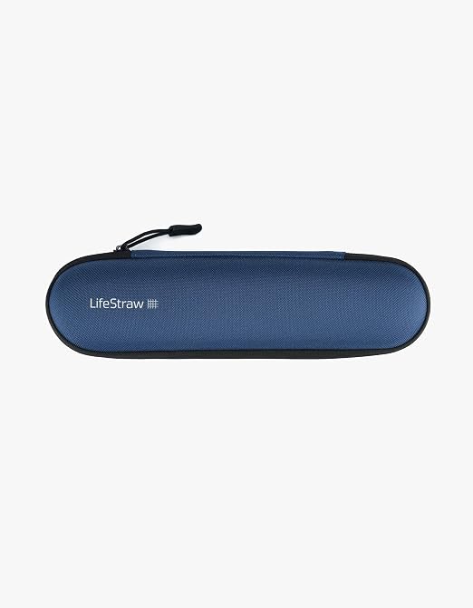 LifeStraw Peak — Official Carry Case for Personal Water Filter Straw, for Camping, Travel, and Emergency Preparedness, Mountain Blue (Case Only)