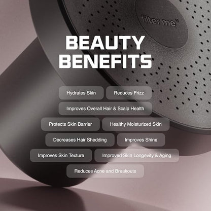 Filter Me IRL Filtered Shower Head - Removes Chlorine, Hard Minerals & Harmful Substances - Reduces Hair Fall, Acne & Breakouts - Improve Skin & Hair Health, Premium Water Pressure Showerhead | Black