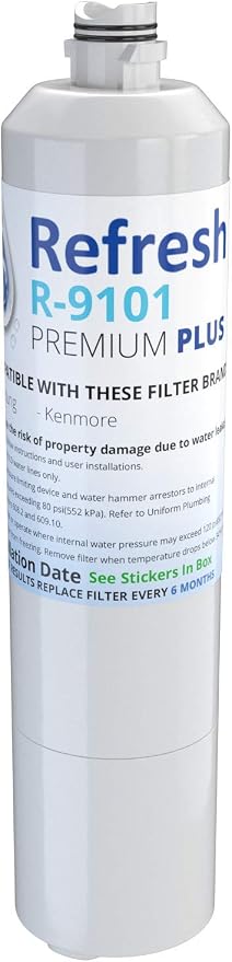 Refresh Plus R-9101 Refrigerator Water Filter Replacement for Samsung DA29-00020A, DA29-00020B, HAF-CIN/EXP, NSF 53 Tested, 6-Month 300 Gallon Filter, 1 Pack