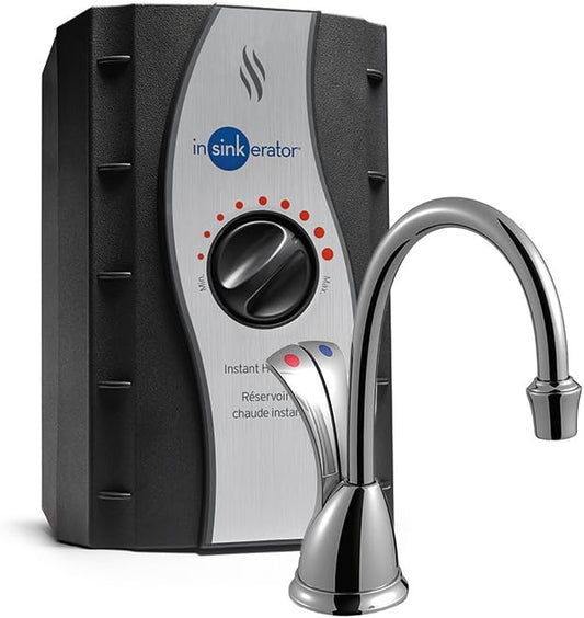 InSinkErator Wave Instant Hot and Cold Water Dispenser System - Faucet & Tank, Chrome, HC-Wave-C & F-2000S Premium Under Sink Water Filtration System for Instant Hot and Cold Water Dispenser System