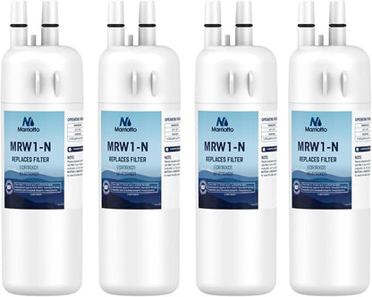 MARRIOTTO EDR1RXD1 Refrigerator Water Filter Compatible with W10295370A, WHR1RXD1, KAD1RXD1, Filter 1, W10295370, P4RFWB, P8RFWB2L, 46-9930, 46-9081 Refrigerator Water Filter, Pack of 4