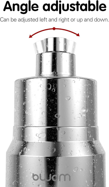 Filtered Shower Head, 2-in-1 Shower Head Filter-5 Modes High Pressure Output with 15 Stage Hard Water Shower Filter Cartridge for Remove Chlorine Heavy Metals and Other Sediments
