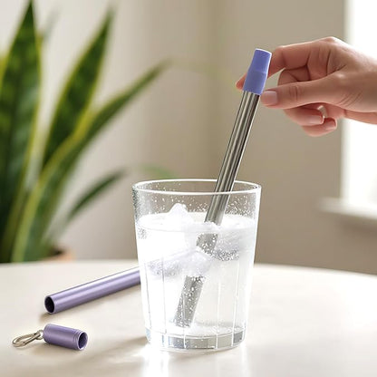 Sursip Stainless Steel Water Filter Straw | Reusable Personal Water Purifier, Outdoor Emergency Survival Gear for Camping Hiking Backpacking - 1 Pack