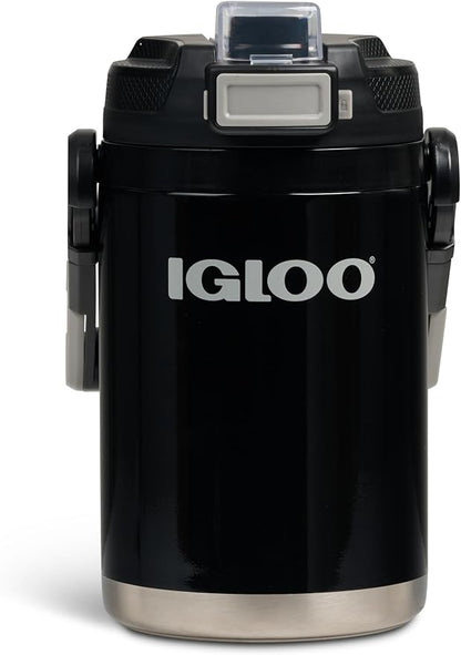 Igloo Rival Fusion 54 Oz Stainless Steel Sport Bottle | Insulated Water Jug | Black