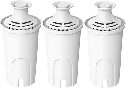 NSF Certified Pitcher Water Filter, Replacement for Brita® Filters, Pitchers, Dispensers, Brita® Classic OB03, Mavea® 107007, 35557, and More (Pack of 3)