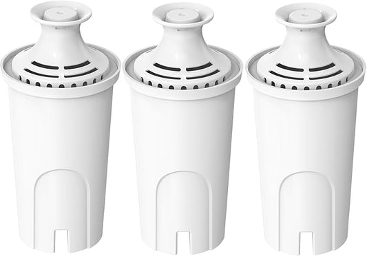 NSF Certified Pitcher Water Filter, Replacement for Brita® Filters, Pitchers, Dispensers, Brita® Classic OB03, Mavea® 107007, 35557, and More (Pack of 3)