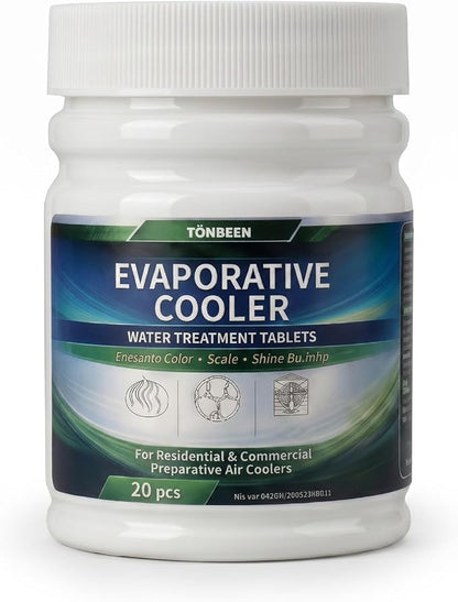 Swamp Cooler Water Stain Cleaning Tablets for Evaporative Coolers | Odor Control, Scale Prevention & System Maintenance | swamp cooler tablets 20pcs