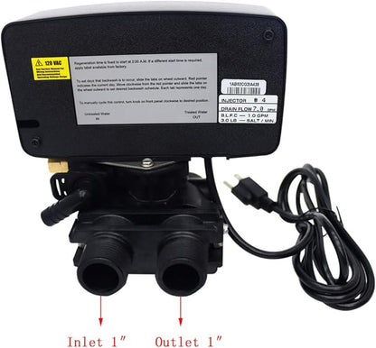 INTBUYING Time Clock Control Valve for Water Filter Softener Resin Tank 9''-11'' Diameter With fine thread