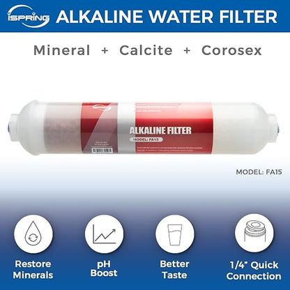 iSpring RCC7 75 GPD 5-Stage RO System & FA15 Alkaline Mineral Filter Cartridge Bundle