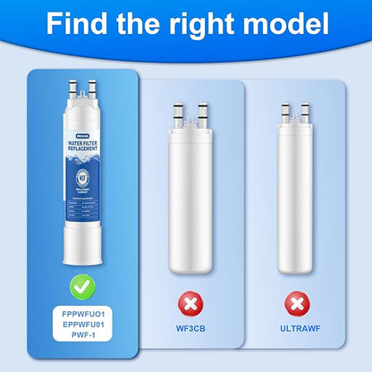 FPPWFU01 Water Filter Replacement Compatible with Frigidaire FPPWFU01 Water Filter, Electrolux EPPWFU01, PurePour PWF-1, EPPWF01 PureAdvantage PWF-1(3 Pack)
