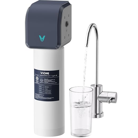 Viomi Under Sink Water Filter, NSF/ANSI 372, 53, 42 Certified, 0.5 Micron Filtration System Removes Lead, Chlorine, Bad Taste & Odor, Dedicated Faucet Included, 1 Year or 10,000 Gallons Lifespan