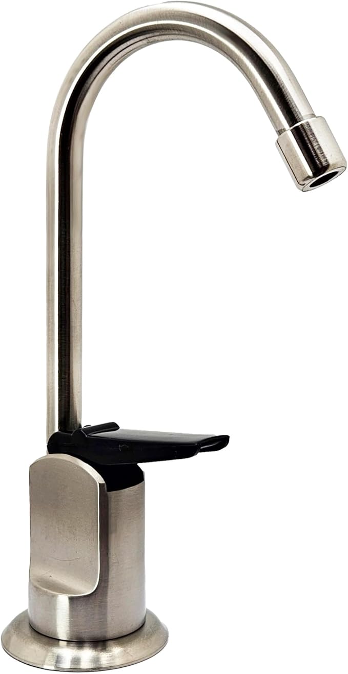 Westbrass D203-NL-20 6" Touch-Flo Style Pure Cold Water Dispenser Faucet, 1 Pack, Stainless Steel