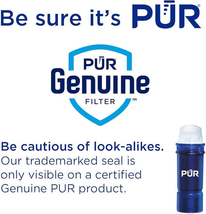PUR PLUS 7-Cup Water Filter Pitcher with 1 Lead-Reducing PUR Plus Filter, Dishwasher Safe, Powerful Filtration, Filter Change Indicator Light, Smoke, PPT711B