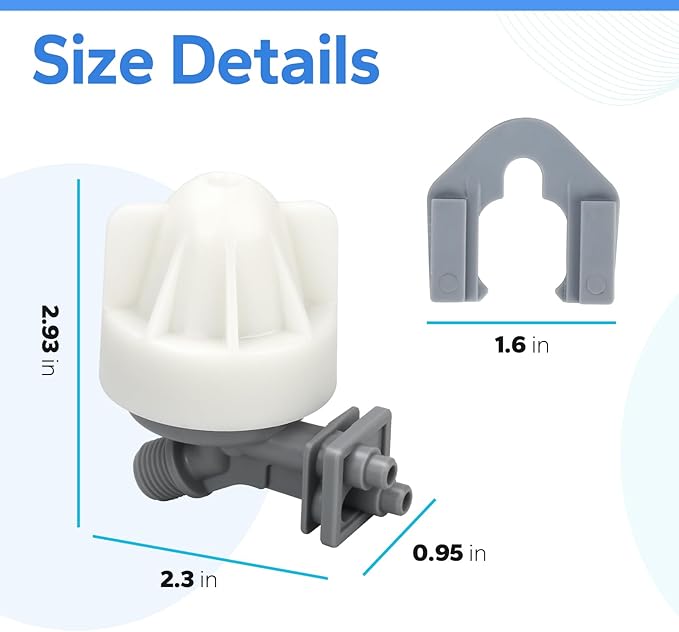7187065 Water Softener Nozzle and Venturi Assembly Compatible with Whirlpool, Northstar, Rheem, Morton, GE, Kenmore Water Softener Replacement Parts