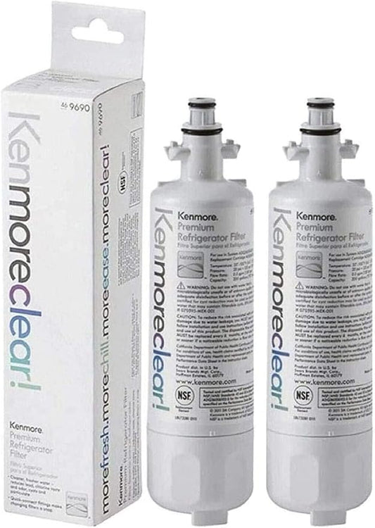 9690 Refrigerator Water Filter,Compatible for kenmore 9690,46-9690,469690 Refrigerator Water Filter white (2-Pack)…