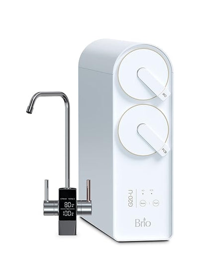 Brio Reverse Osmosis Water Filtration System, 700 GPD, 2:1 Pure to Drain, Tank-Less, Under Sink Faucet Mount