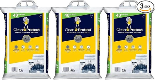 Morton Clean and Protect Salt Pellets 40 lbs (3 pack) - 120 lbs total