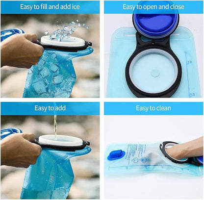 Mdvora 1.5L/2L/2.5L/3L Hydration Bladder, Large Opening Water Storage Bladder Bag, for Cycling Hiking Camping