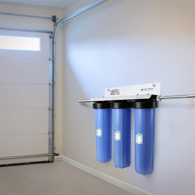 APEC Water Systems 3-Stage Whole House Water Filter System with Sediment, GAC Carbon and Carbon Block Filters (CB3-SED-CAB-CBC20-BB)