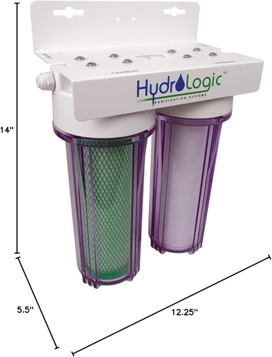 Hydrologic HL36005 Small Boy Hydroponics Dechlorinator and Sediment Catalytic Carbon Filter, Whole House Two Stage Filtration System