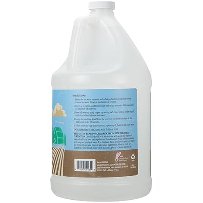 Ginger Lily Farms Botanicals Plant-Based Coffee Machine Descaler, Universal Descaling Solution for All Coffee Machines, 32 Uses, 1 Gallon (128 fl. oz.)
