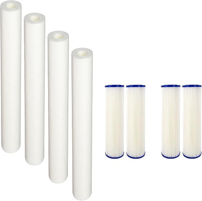 CFS Whole House Water Filters Compatible with EQ-304-20, EQ-PFC.35 | CFS – Whole House Water Filter Cartridges Compatible with EQ-304-20 & EQ-PFC.35 Pre & Post Replacement Filter Set – 4 Pack