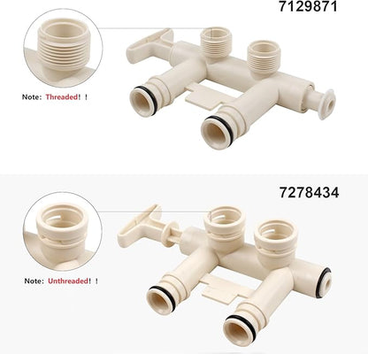 7345388 Water Softener Standard Bypass Valve Assembly Compatible with Whirlpool, Kenmore, EcoPure, GE, Morton, NorthStar