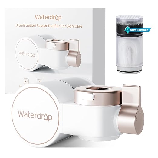 Waterdrop BFT1 Skincare Bathroom Sink Filter, Water Filter for Sink Faucet, 0.000001 mm, Reduces 99.9% Chlorine, Skin Redness & Scale Control, Water Softner, NSF Certified (1 Filter Included)