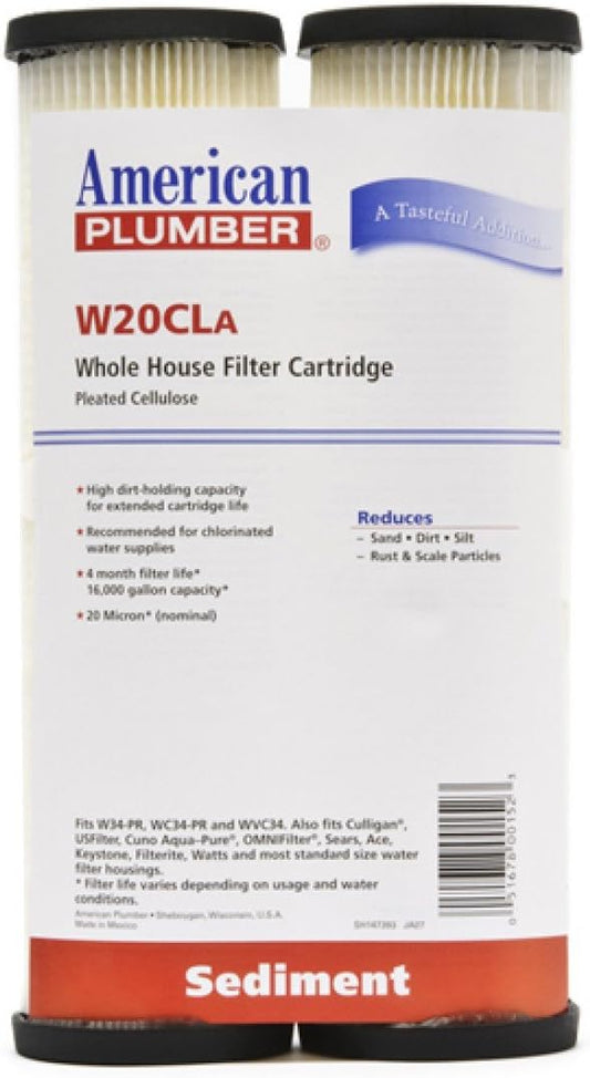 American Plumber W20CLA Whole House Sediment Filter Cartridge (2-Pack)