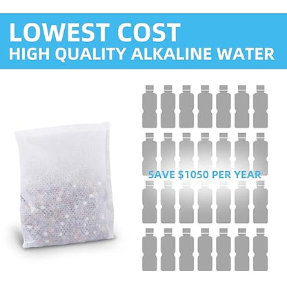 Filterelated Alkaline Water Filter Pouch 30g, Raise pH to 9+, BPA-Free SGS Tested, Portable Water Filter for Home, Camping, Travel, Office, Long-Lasting 105 litres / 28 Gallons(3-Pack)