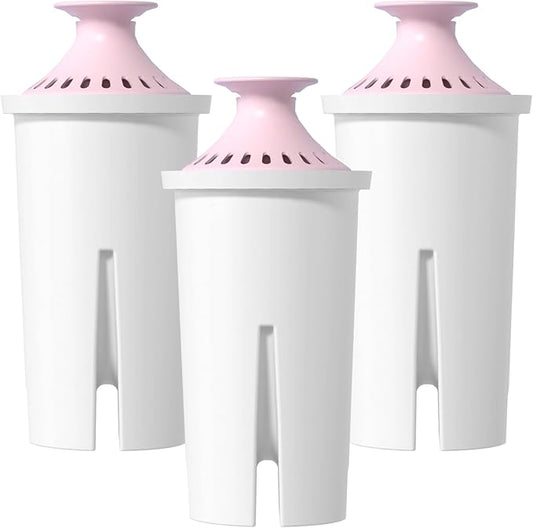 Overbest Magnesium Pitcher Water Filter, Replacement for Brita® Pitchers and Dispensers, Brita® Classic 35557, OB03, Mavea® 107007, and Amazon Basics® 10-Cup Pitcher, Includes 3 Filters