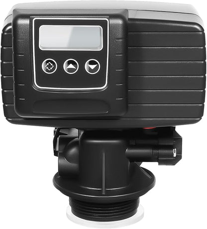 Water Softener Control Head,110V 3W Timer Water Softener Control Valve Backwash Head, 5600xstst Digital Control Valve Water Softener Head Replacement For Filter Resin Tanks, Black