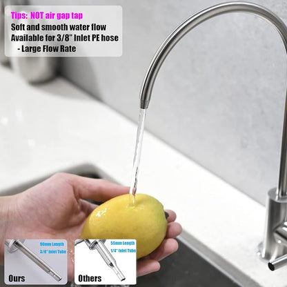 Havin RO Water Filter Faucet,Drinking Water Faucet fits Most Water Filtration System, Kitchen Reverse Osmosis Faucet,Bar Sink Faucet,Filter Tap,Lead-Free Stainless Steel,Non-Air-Gap(Brushed)